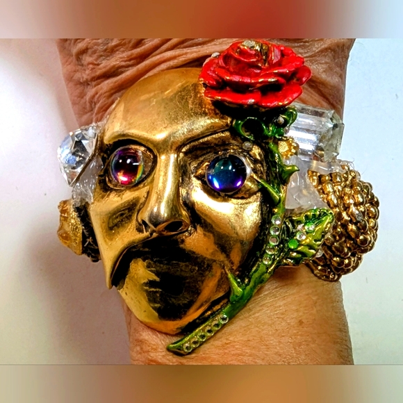 Wendy Gell Phantom Of The Opera Mask And Rose Rusty Cuff @lorik33t - Picture 1 of 3